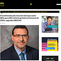 Investimentos de risco em startups caem 80%, para R$ 2,2 bi no primeiro trimestre de 2023, segundo ABVCAP
